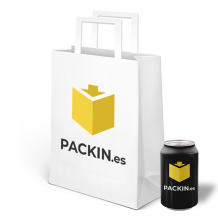 Bolsa de papel con asa plana de 44 + 15 x 49,5 cm