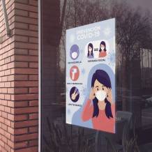 Carteles de se&ntilde;alizaci&oacute;n e informaci&oacute;n Covid 19 de 32 x 45 cm