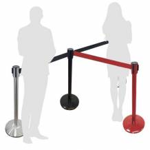 Postes separadores con cinta retractil