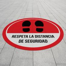 Vinilo antideslizante circular para suelos con dise&ntilde;o personalizado Covid 19 001