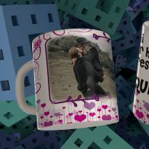 Taza personalizable con diseño romántico 3