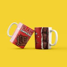 Taza personalizable con diseño chocolate emperador 90