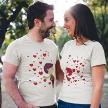 2 camisetas para San Valentín, Besos