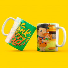 Taza personalizable con diseño gracias papa 94