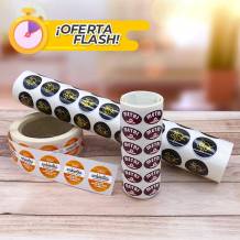 Oferta flash en Adhesivos y etiquetas personalizadas en bobina con troquel personalizado (Rollo)
